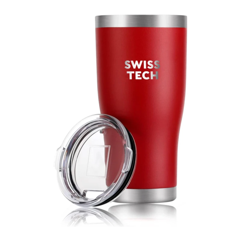 כוס שתייה תרמית 591 מ"ל מבית SWISS+TECH - אדום