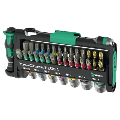 סט בוקסות וביטים 1/4 39 חלקים Tool-Check PLUS מבית Wera