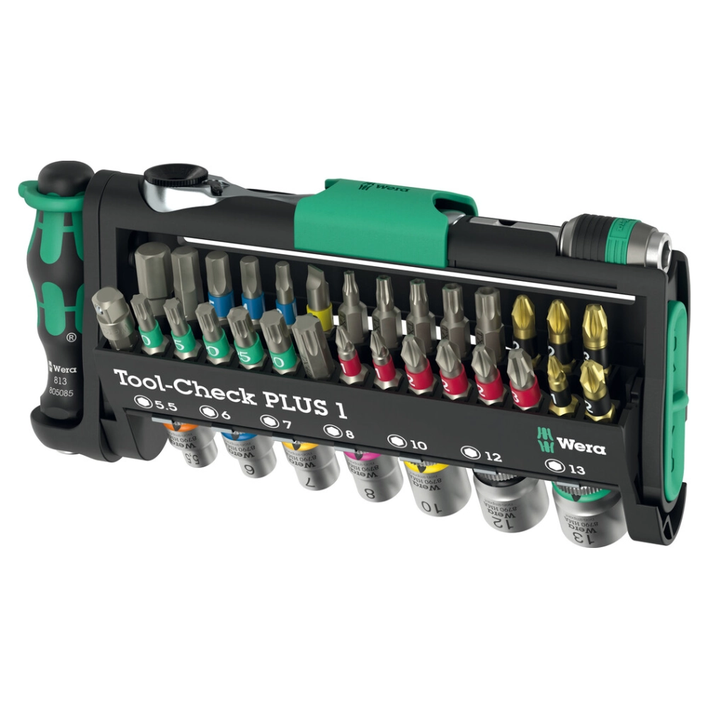 סט בוקסות וביטים 1/4 39 חלקים Tool-Check PLUS מבית Wera
