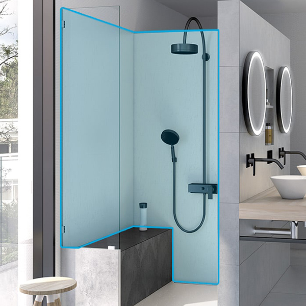 חיפוי קירות מקלחת - לוחות חיפוי תוצרת wedi בצבע לבן מותקן באמבט