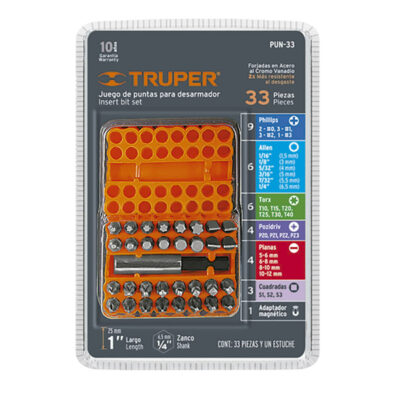 סט ביטים 33 חלקים תוצרת TUPER באריזה סגורה